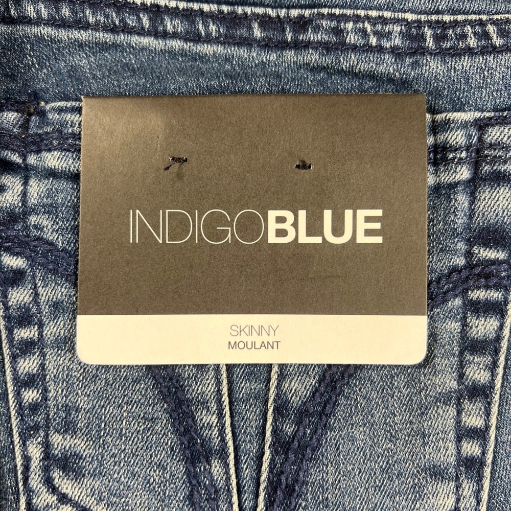 Indigo Blue Maternity Skinny Jeans Secret Fit Belly Dark Wash PXS Petite XS NWT - Picture 8 of 9